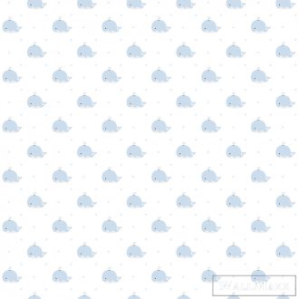 ICH Lullaby 223-1 kék Bálna mintás Gyerek papír tapéta