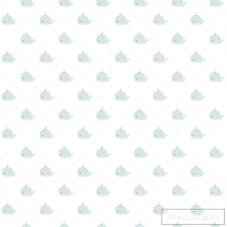   ICH Lullaby 223-2 menta, zöld Bálna mintás Gyerek papír tapéta