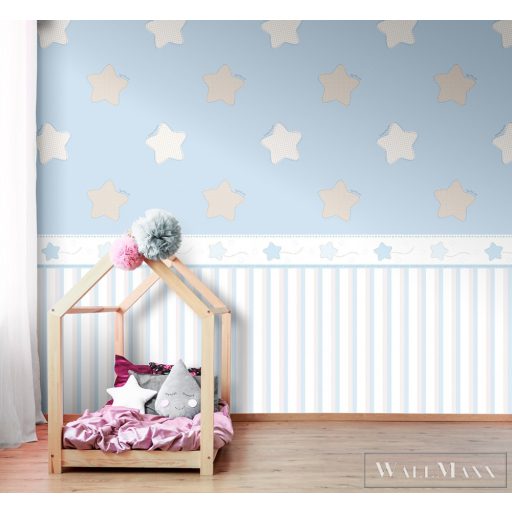 ICH Lullaby 224-1 kék Csillag mintás Gyerek papír tapéta