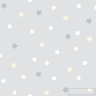   ICH Lullaby 225-3 sárga, szürke Csillag mintás Gyerek papír tapéta