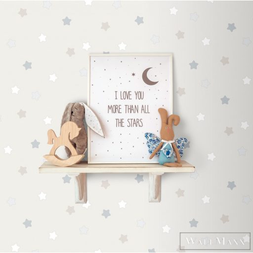 ICH Lullaby 225-4 bézs Csillag mintás Gyerek papír tapéta