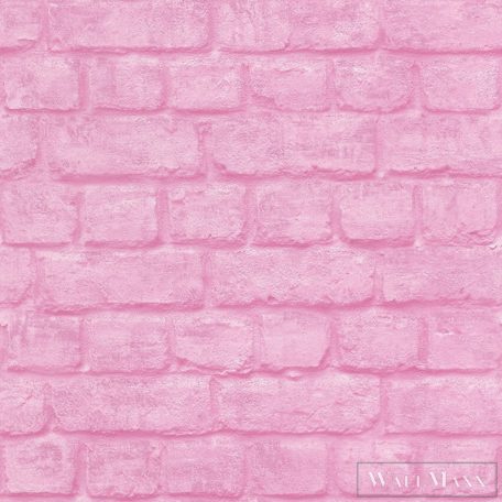 Rasch Bricks & Wood II 226805 Térhatású rózsaszín tégla mintás tapéta