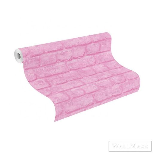 Rasch Bricks & Wood II 226805 Térhatású rózsaszín tégla mintás tapéta
