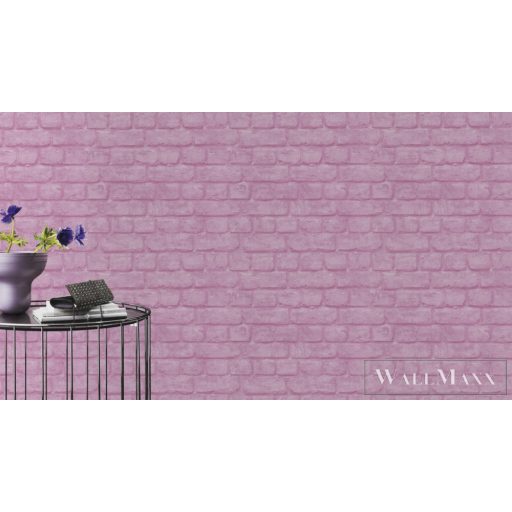 Rasch Bricks & Wood II 226805 Térhatású rózsaszín tégla mintás tapéta