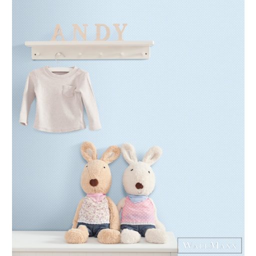 ICH Lullaby 227-1 kék Pöttyös Gyerek papír tapéta