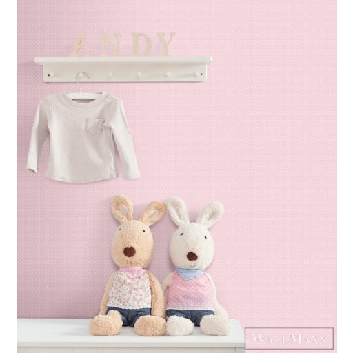 ICH Lullaby 227-2 rözsaszín Pöttyös Gyerek papír tapéta