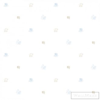   ICH Lullaby 228-1 kék Lábnyom mintás Gyerek papír tapéta