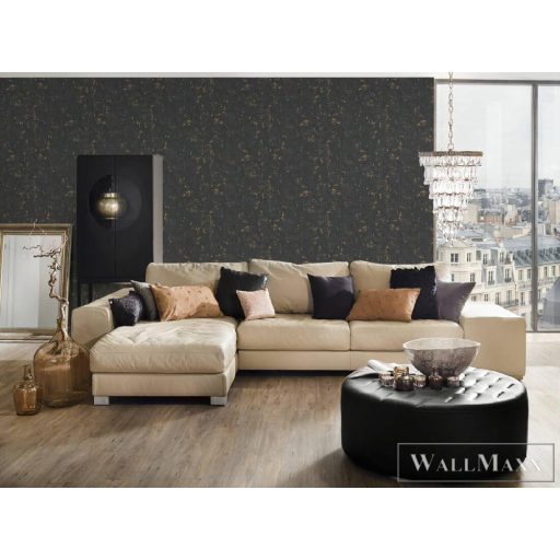 AS CREATION 2307-82 sötétszürke-arany szín, fémes hatás