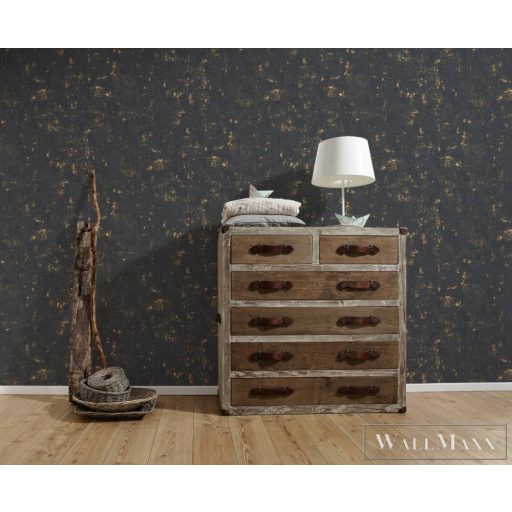 AS CREATION Black is Beautiful 23078-2 sötét absztrakt mintás klasszikus tapéta