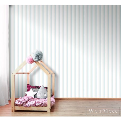 ICH Lullaby 231-4 menta, zöld Csíkos Gyerek papír tapéta