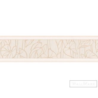   AS CREATION Only Borders 23402-5 fehér levél mintás klasszikus bordűr