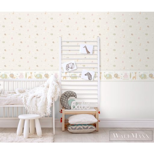 ICH Lullaby 242-1 bézs Szafari mintás Gyerek öntapadós bordűr