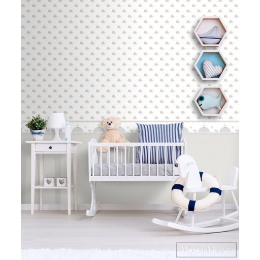 ICH Lullaby 243-3 bézs Bálna mintás Gyerek öntapadós bordűr