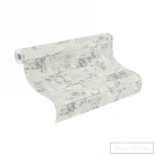 Rasch Bricks & Wood II 248678 Elegáns ezüst márvány mintás tapéta