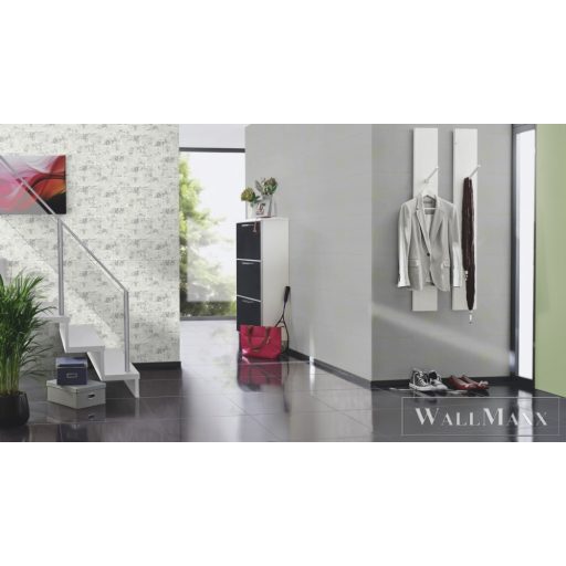 Rasch Bricks & Wood II 248678 Elegáns ezüst márvány mintás tapéta