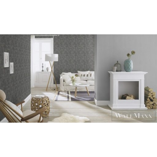 Rasch Bricks & Wood II 248685 Elegáns grafit márvány mintás tapéta