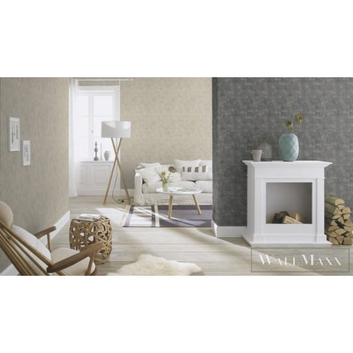 Rasch Bricks & Wood II 248685 Elegáns grafit márvány mintás tapéta