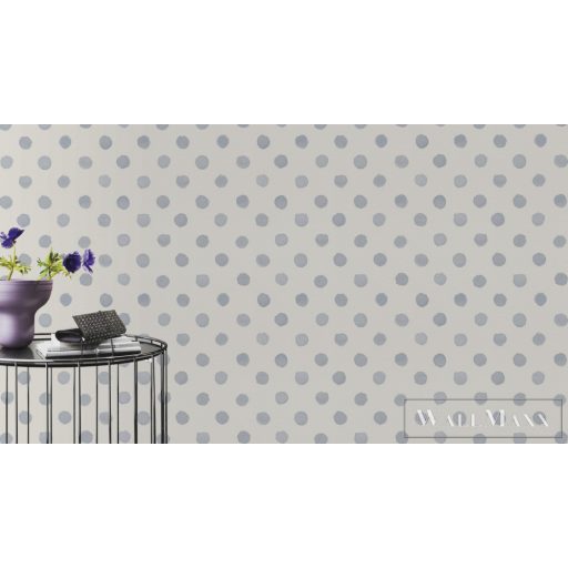 Rasch Bambino XIX 252033 Bébi babakék pöttyös tapéta