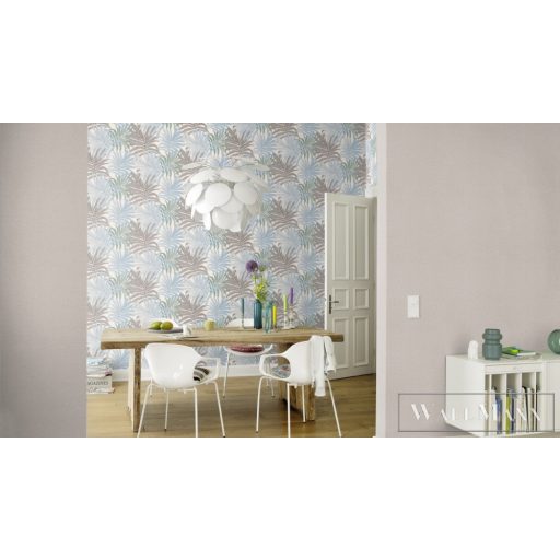Rasch Bambino XIX 252644 Natúra világoskék levél mintás tapéta