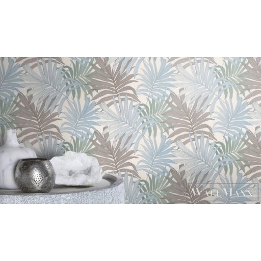 Rasch Bambino XIX 252644 Natúra világoskék levél mintás tapéta