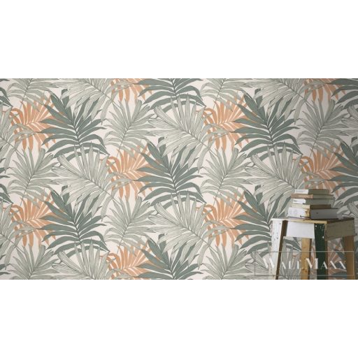 Rasch Bambino XIX 252651 Natúra zöld levél mintás tapéta