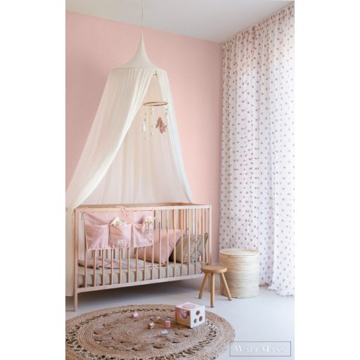 Rasch Bambino XIX 252941 Natúra rózsaszín levél mintás tapéta