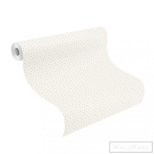 Rasch Bambino XIX 253030 Vidám törtfehér pöttyös mintás tapéta
