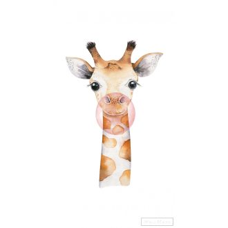   Rasch Bambino XIX 253306 Vidám barna zsiráf mintás digitális panel