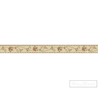   AS CREATION Only Borders 25902-8 bézs levél mintás klasszikus bordűr