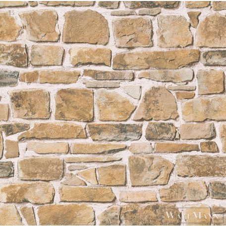 Rasch Bricks & Wood II 265606 Térhatású arany tégla mintás tapéta