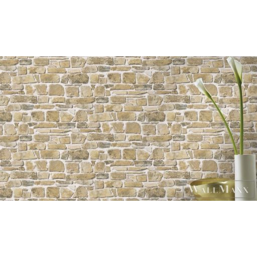 Rasch Bricks & Wood II 265606 Térhatású arany tégla mintás tapéta