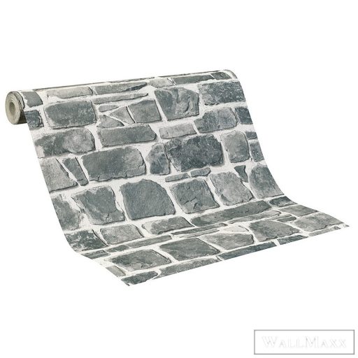 Rasch Bricks & Wood II 265620 Térhatású ezüst tégla mintás tapéta