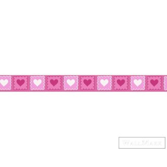   AS CREATION Only Borders 28183-8 piros szívecske mintás ifjúsági bordűr