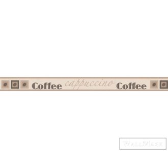   AS CREATION Only Borders 28281-1 bézs kávézó mintás modern bordűr