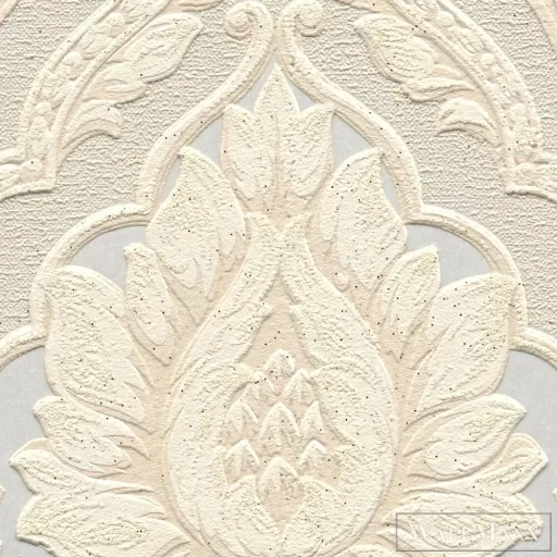 AS CREATION Designed in White 29712-9 bézs-krémszínű-fémes barokk-klasszikus tapéta