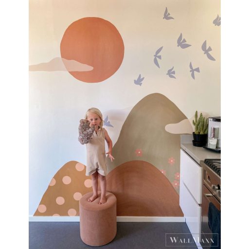 RASCH Roomblush 300027 narancssárga üveghegy mintás gyermek digitális panel