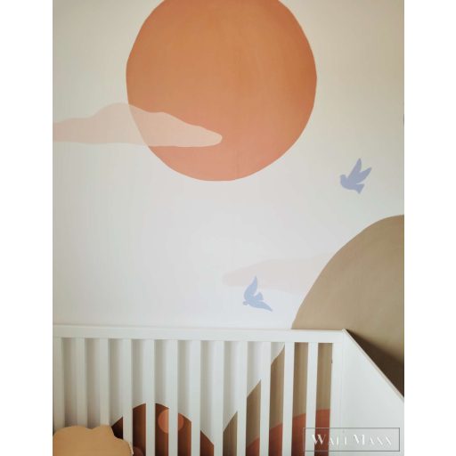 RASCH Roomblush 300027 narancssárga üveghegy mintás gyermek digitális panel