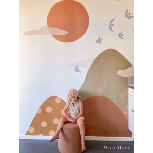 RASCH Roomblush 300027 narancssárga üveghegy mintás gyermek digitális panel