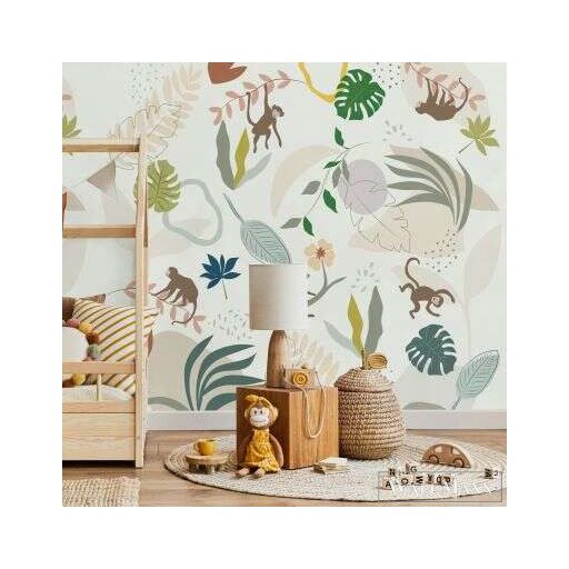 RASCH Roomblush 300037 barna majom mintás gyermek digitális panel