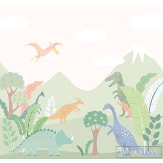   RASCH Roomblush 300058 zöld dínós gyermek digitális panel