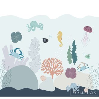   RASCH Roomblush 300059 kék polip mintás gyermek digitális panel