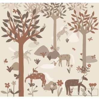   RASCH Roomblush 300065 bézs unikornis mintás gyermek digitális panel