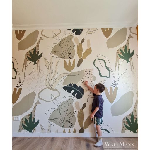 RASCH Roomblush 300099 zöld szafari mintás gyermek digitális panel