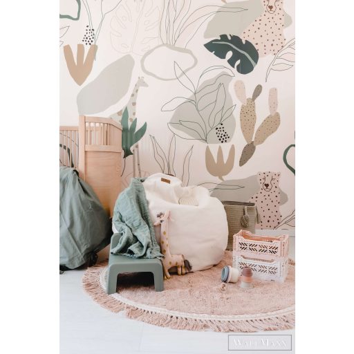 RASCH Roomblush 300099 zöld szafari mintás gyermek digitális panel