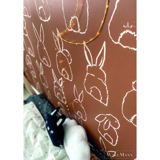 RASCH Roomblush 300100 narancssárga nyuszi mintás gyermek digitális panel