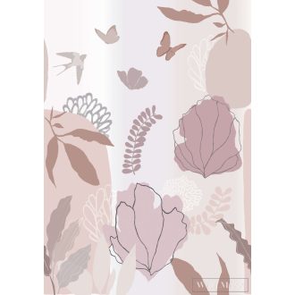   RASCH Roomblush 300101 rózsaszín pillangó mintás gyermek digitális panel