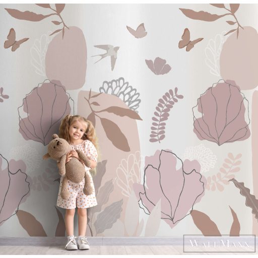 RASCH Roomblush 300101 rózsaszín pillangó mintás gyermek digitális panel