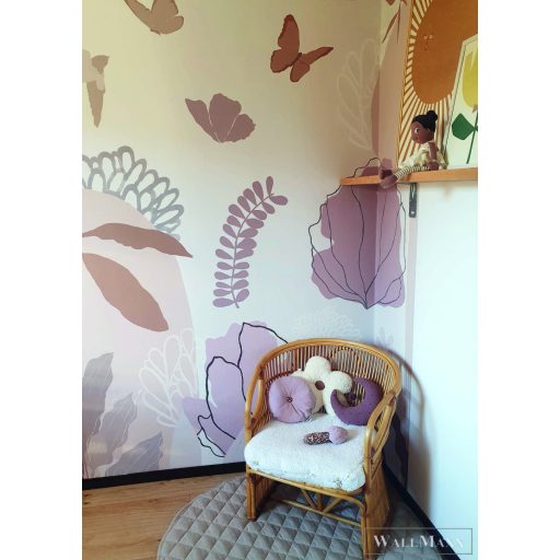 RASCH Roomblush 300101 rózsaszín pillangó mintás gyermek digitális panel