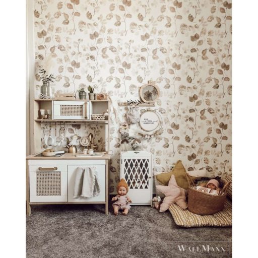 RASCH Roomblush 300102 barna levél mintás gyermek digitális panel