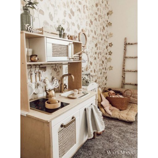 RASCH Roomblush 300102 barna levél mintás gyermek digitális panel